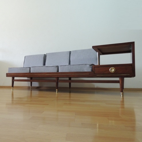 Sofa o banca estilo danés en caoba vinatge años 50s 16,999.00 ...