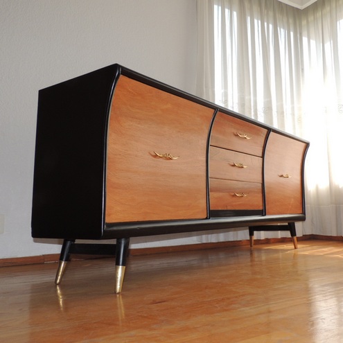Credenza trinchador caoba diseño danés vintage años 50 ...
